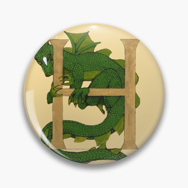 Item preview, Green Dragon Letter H 2023 designed and sold by Donnahuntriss.