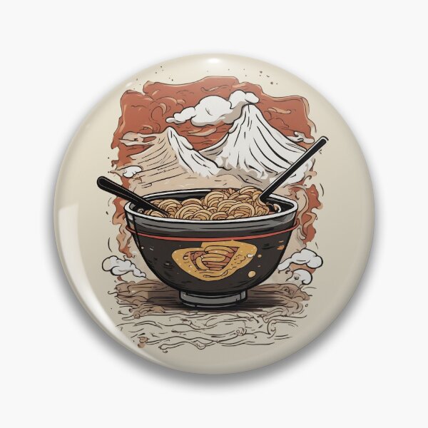 Item preview, Kawaii Ramen Mountains - Noodles and Peaks designed and sold by ThePrism.