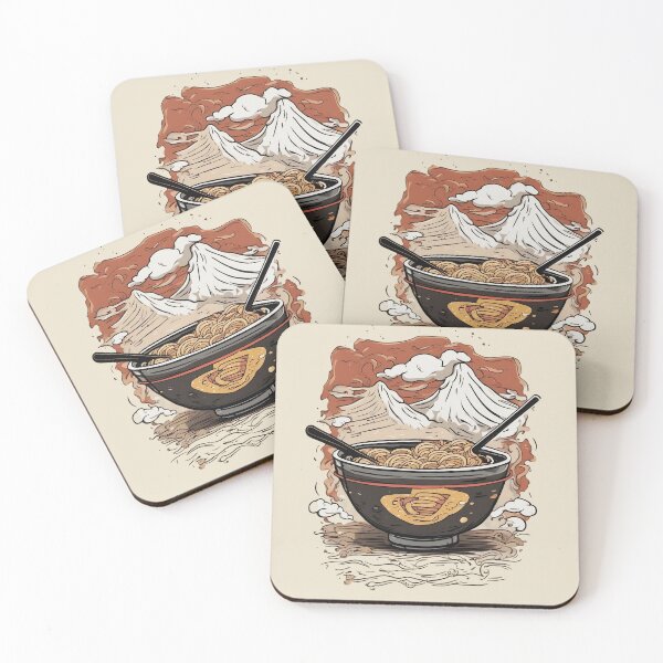 Item preview, Kawaii Ramen Mountains - Noodles and Peaks designed and sold by ThePrism.