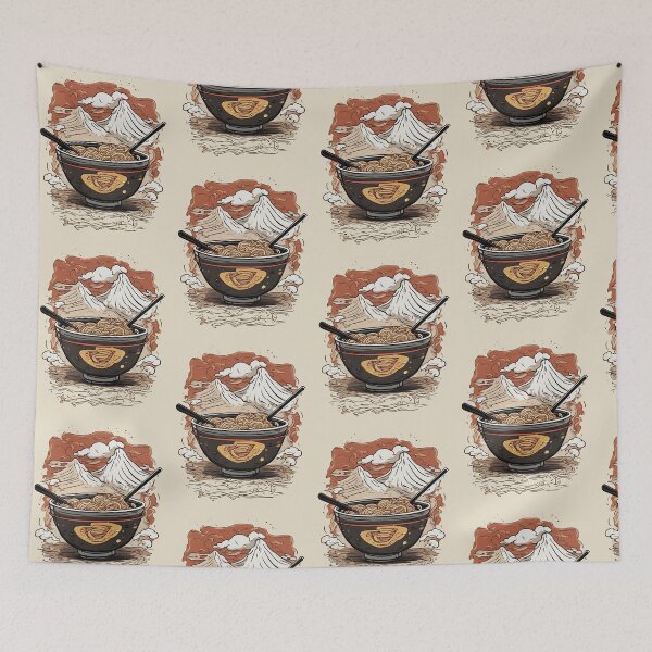 Item preview, Kawaii Ramen Mountains - Noodles and Peaks designed and sold by ThePrism.
