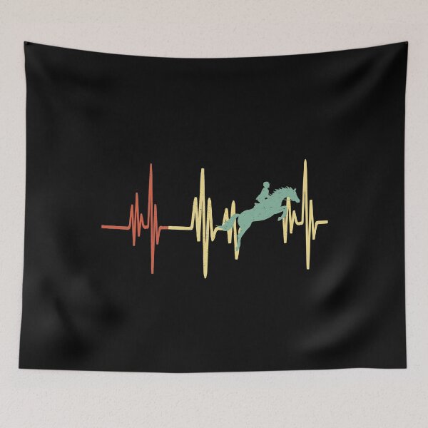 Item preview, Heart Beating Horse riding Vintage Style Sports Horse riding Lovers Gift designed and sold by YAHIA-14.