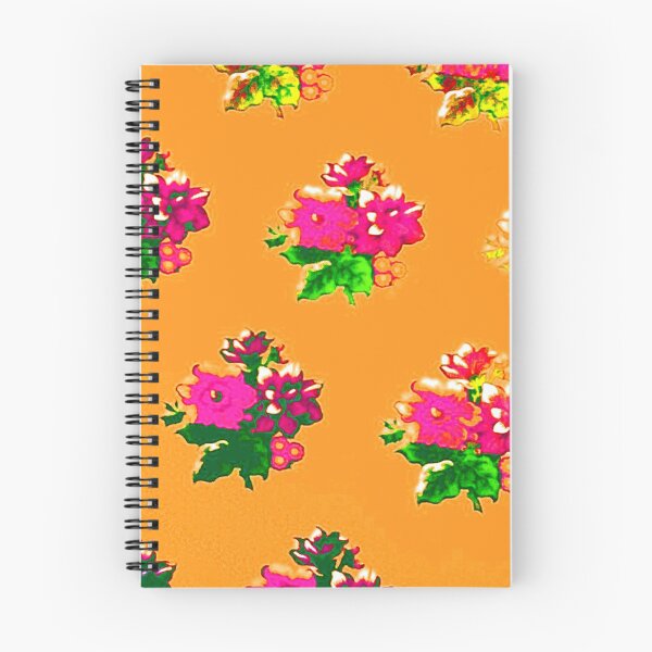 Item preview, PINK + ORANGE FLOWER PATTERN designed and sold by LizSelleyArt.