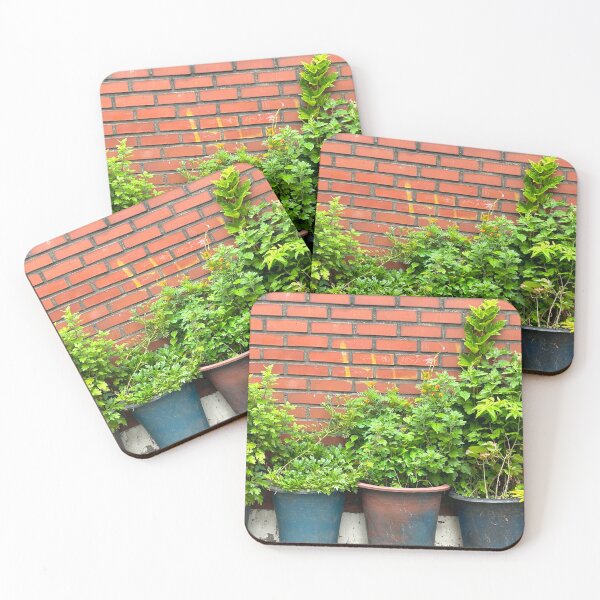 Item preview, Plant Pots Against an Old Brick Wall designed and sold by YemmyZImages.