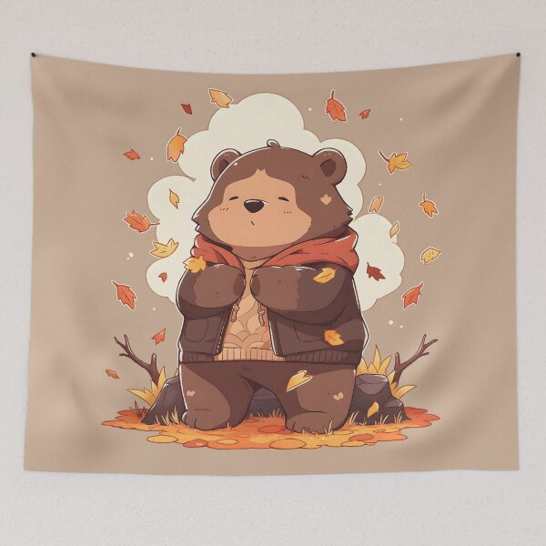 Item preview, Chill Brown Bear in Mocha Brown Jacket designed and sold by InkedBeasts.