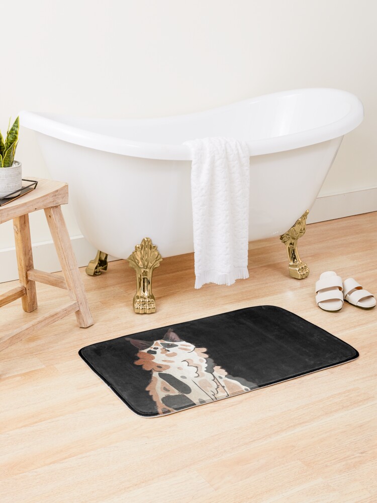 Thumbnail 1 of 6, Bath Mat, Calico Maine Coon Cat designed and sold by FelineEmporium.