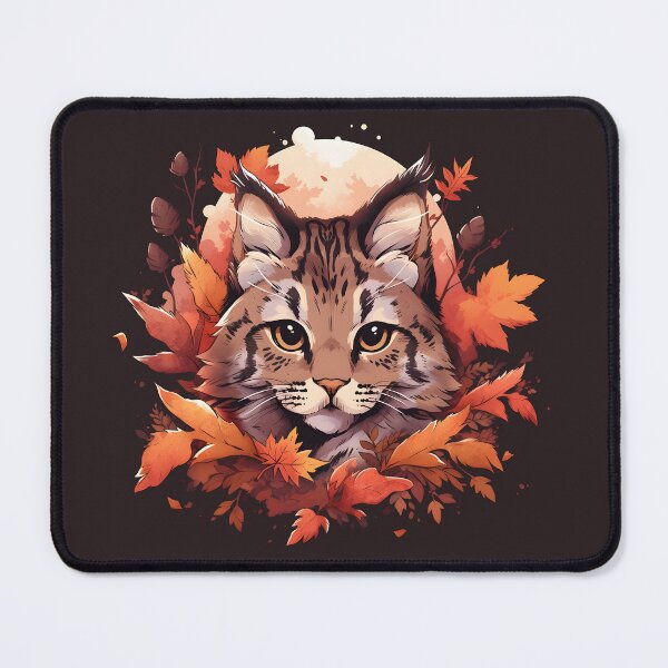 Item preview, Proud Bobcat in Fall Leaves designed and sold by InkedBeasts.