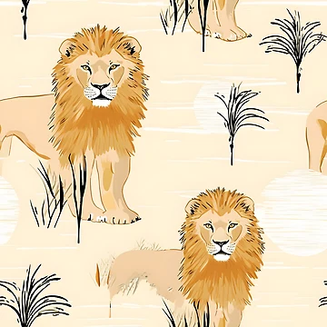 Artwork thumbnail, Lion Pattern #7 Abstract Pattern by ARTficiallyAnon
