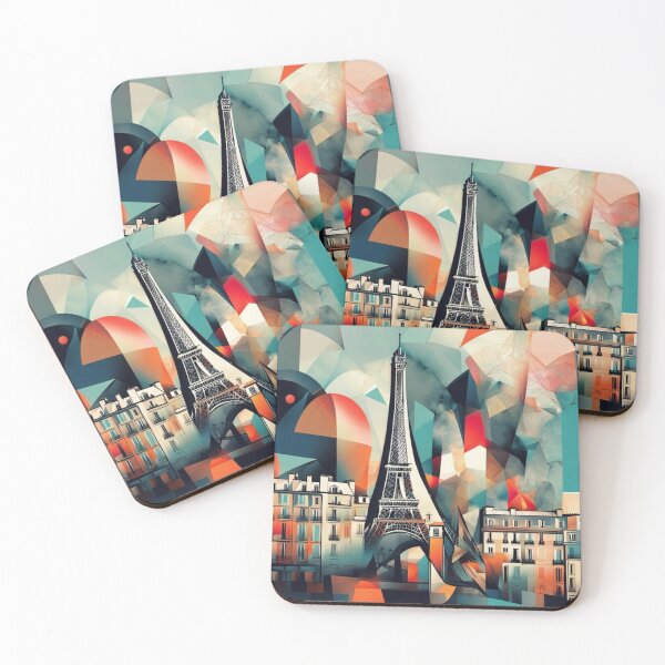 Item preview, Paris abstract art with Eiffel Tower designed and sold by JackFreestone.