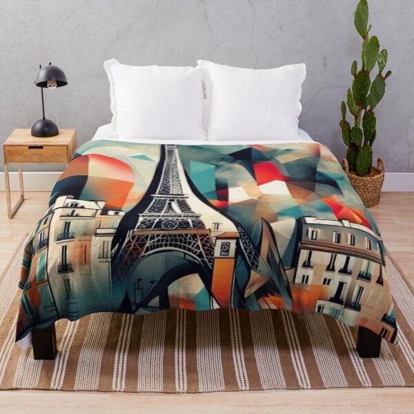 Item preview, Paris abstract art with Eiffel Tower designed and sold by JackFreestone.