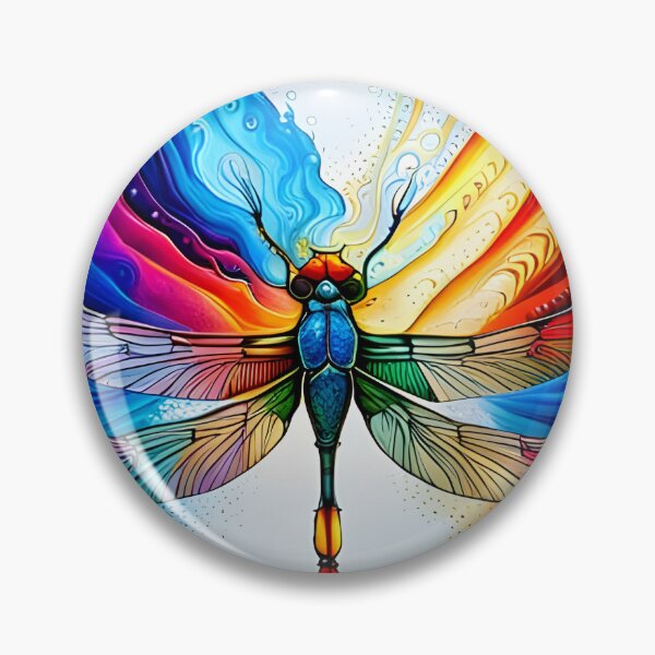 Item preview, Dragonfly Stained Glass Cartoon designed and sold by druidwolfart.