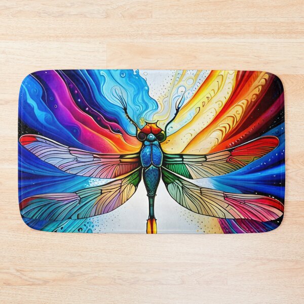 Item preview, Dragonfly Stained Glass Cartoon designed and sold by druidwolfart.