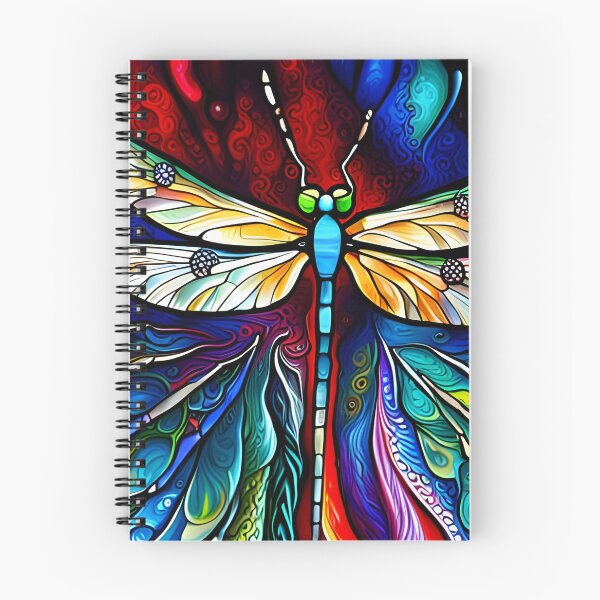 Item preview, Dragonfly Stained Glass Cartoon designed and sold by druidwolfart.