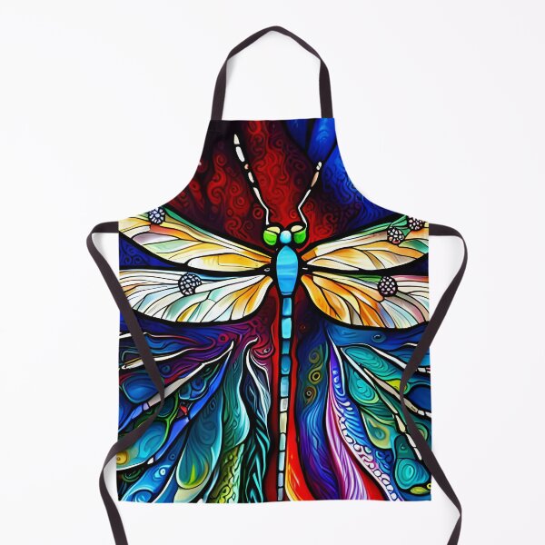 Item preview, Dragonfly Stained Glass Cartoon designed and sold by druidwolfart.