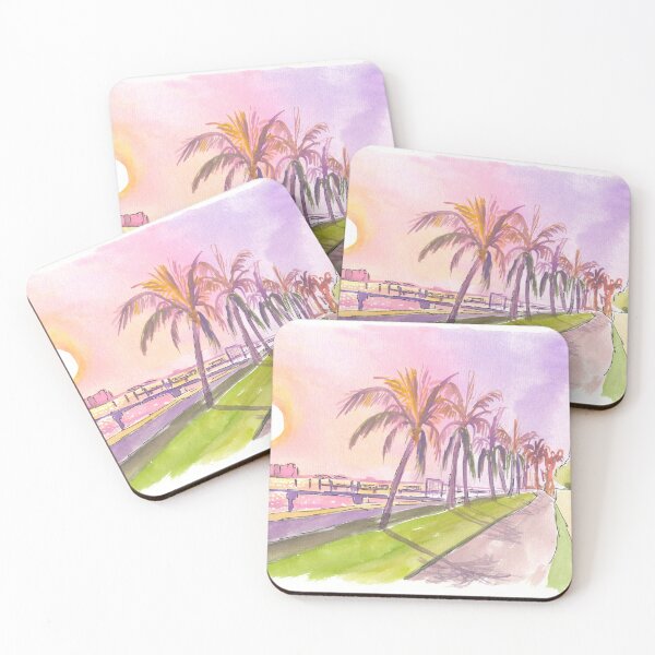 Item preview, Sunset on Palm Beach Florida Lake and Bikeway designed and sold by artshop77.