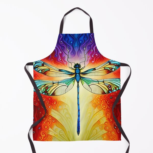 Item preview, Dragonfly Stained Glass Cartoon designed and sold by druidwolfart.