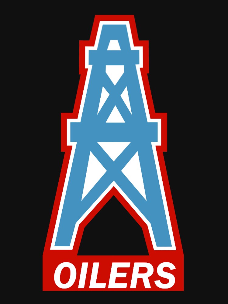 deadmansupplyco Vintage Megaphone - Houston Oilers (Blue Houston Wordmark) Hoodie