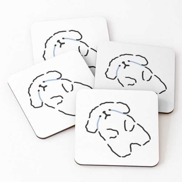 Item preview, Cute Line Puppy Maltese Crying designed and sold by sleepycharis.