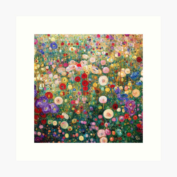 Item preview, Gustav Klimt Flower Garden designed and sold by maniacfitness.