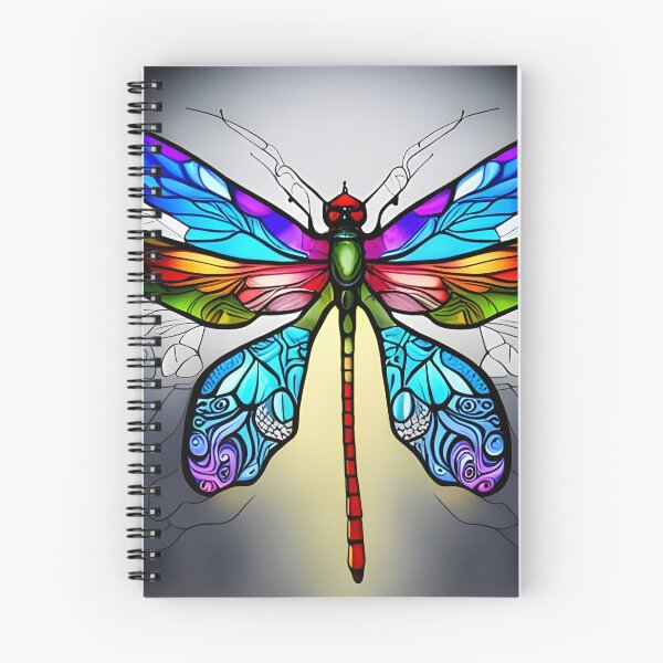 Item preview, Dragonfly Stained Glass Cartoon designed and sold by druidwolfart.