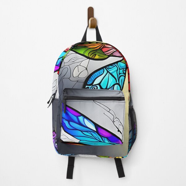 Item preview, Dragonfly Stained Glass Cartoon designed and sold by druidwolfart.