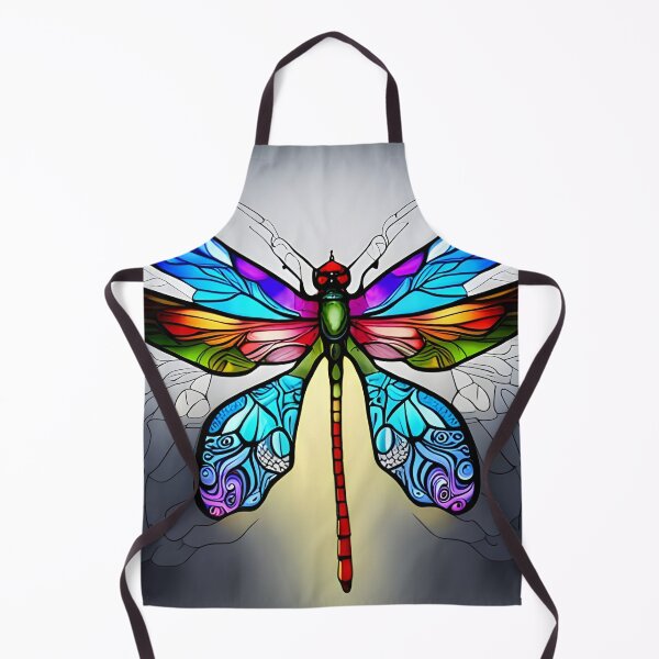 Item preview, Dragonfly Stained Glass Cartoon designed and sold by druidwolfart.