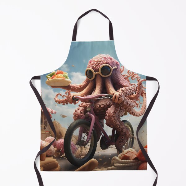 Item preview, an octopus cycling with ice cream designed and sold by BeefStroganof.