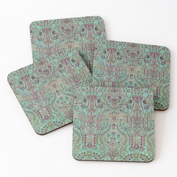 Item preview, Kirman Antique Persian Floral Rug Pattern Cute Abstract Flowers  designed and sold by Vicky Brago-Mitchell®.