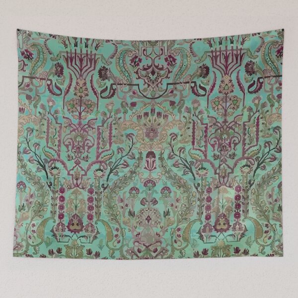Item preview, Kirman Antique Persian Floral Rug Pattern  designed and sold by Vicky Brago-Mitchell®.