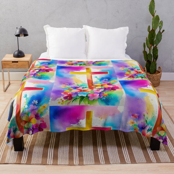 Item preview, Cross and Flowers in Colors I designed and sold by muniralawi.
