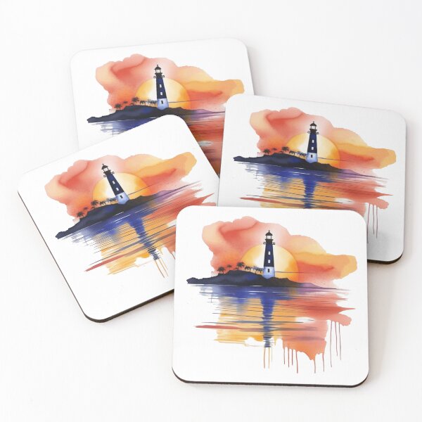 Item preview, A Watercolor Lighthouse Scene designed and sold by ozdilh.