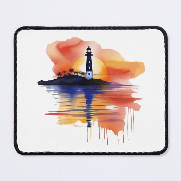Item preview, A Watercolor Lighthouse Scene designed and sold by ozdilh.