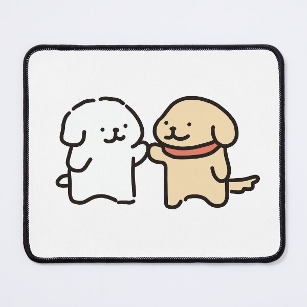 Item preview, Cute Line Puppies Couple - Maltese & Golden Retriever - High Five designed and sold by sleepycharis.