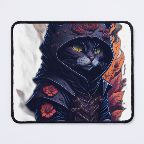 Item preview, Feline Inferno: Cat Ninja in Dark Flames designed and sold by DreamLoreArt.