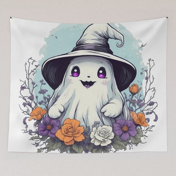Item preview, Ghost wearing witch hat designed and sold by Laufer15.