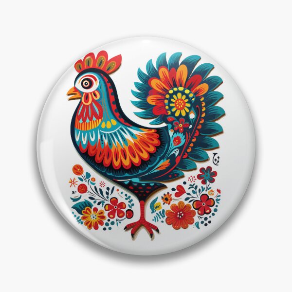 Item preview, Rooster Chicken Polish Folk Art designed and sold by ImprintMage.