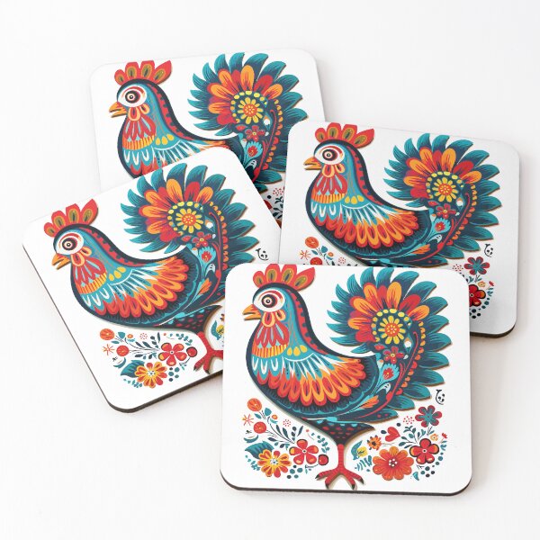 Item preview, Rooster Chicken Polish Folk Art designed and sold by ImprintMage.