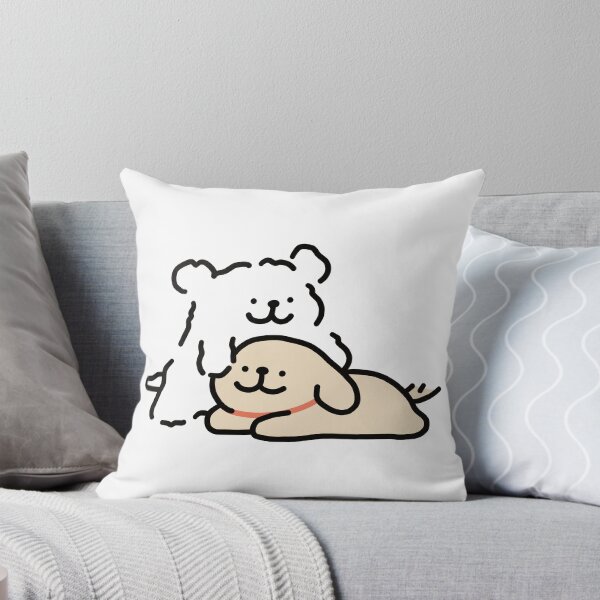 Item preview, Cute Line Puppies Couple - Maltese & Golden Retriever - Hugging designed and sold by sleepycharis.