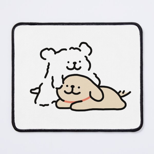 Item preview, Cute Line Puppies Couple - Maltese & Golden Retriever - Hugging designed and sold by sleepycharis.
