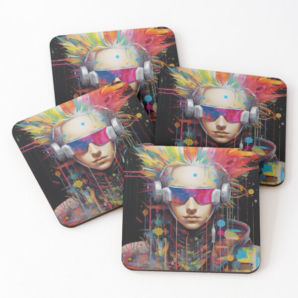 Item preview, Hacker Prodigy - Cyberpunk Vaporwave Art | Anime Retro Aesthetic designed and sold by AeonAcademy.