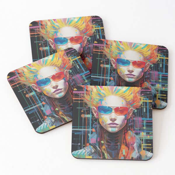 Item preview, Hacker Prodigy - Cyberpunk Vaporwave Art | Anime Retro Aesthetic designed and sold by AeonAcademy.