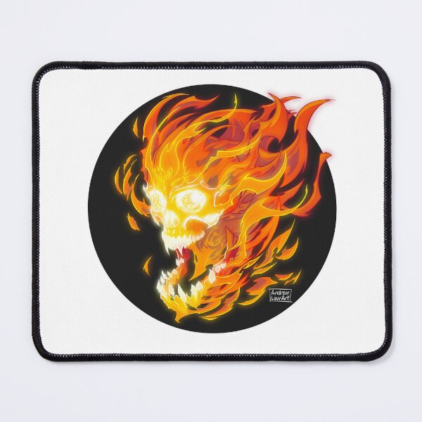 Item preview, Flaming skull designed and sold by AndrewLawArt.