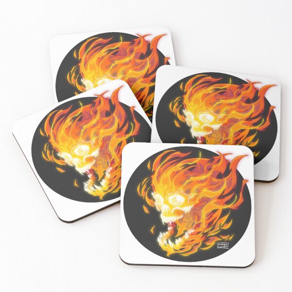 Item preview, Flaming skull designed and sold by AndrewLawArt.