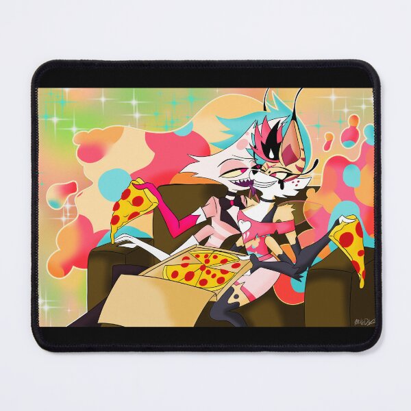 Item preview, Angel Dust x Beelzebub making out while eating pizza together designed and sold by Michele Dimattia.