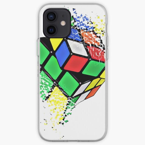 Rubik Cube Shattered Art T-Shirt iPhone Soft Case