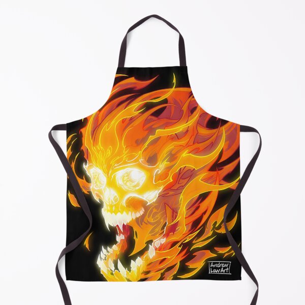 Item preview, Flaming skull designed and sold by AndrewLawArt.