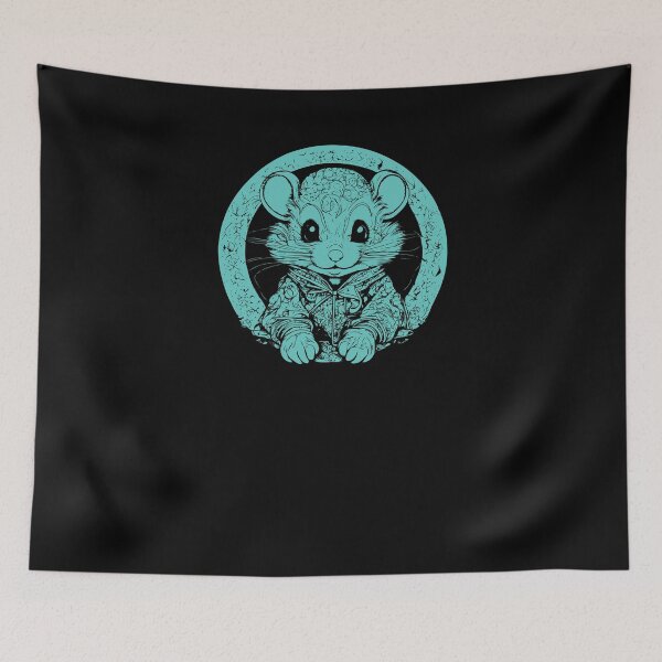 Item preview, Cute Little Mouse - Turquoise designed and sold by Soulemotion.