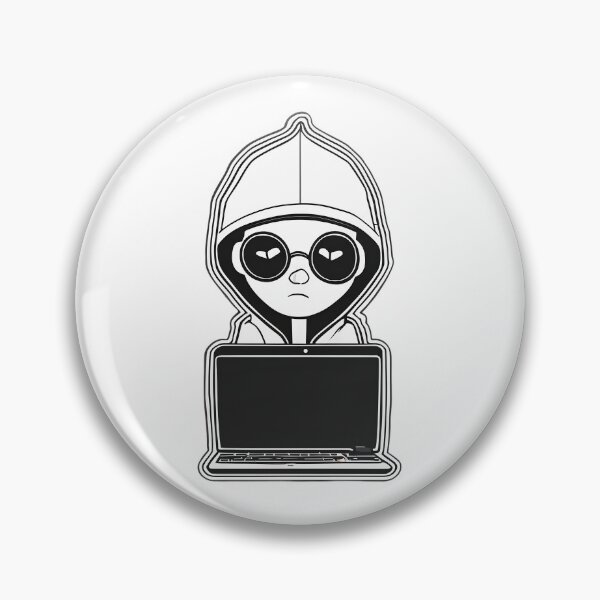 Artikelvorschau, Cartoon-Computerhacker entworfen und verkauft von Maths-4-Nerds.