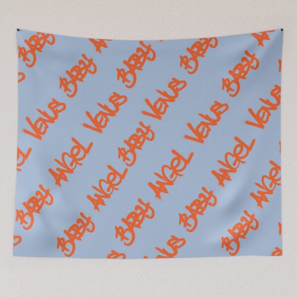 Item preview, star, angel, Venus, baby, text, spray, orange, blue, grey designed and sold by mintdiamond21.