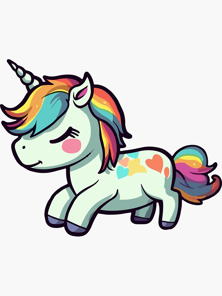 Pegatinas: Unicornio Chibi