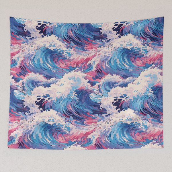 Item preview, Katsushika Hokusai's Great Wave & Japanese Ocean Art 3rd version designed and sold by EffatDezign.